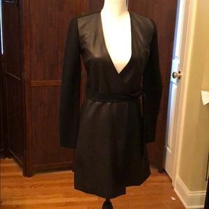 DVF women’s leather wrap dress size P